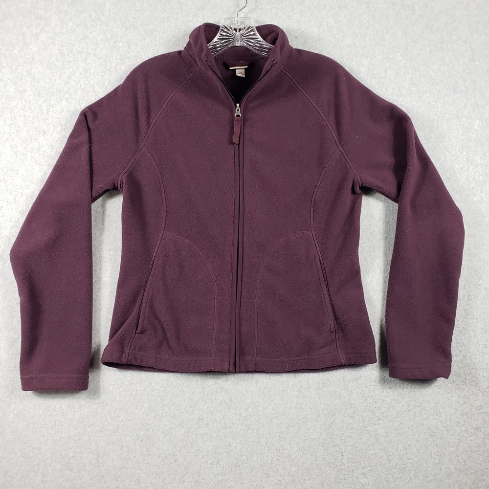 Merona Purple Fleece Full Zip Jacket S Granola Girl Cabin Core Soft Outdoor